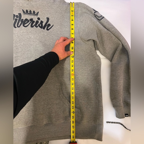Vintage Jiberish Script Hoodie, 2011, Grey, 4XL - Picture 7 of 8